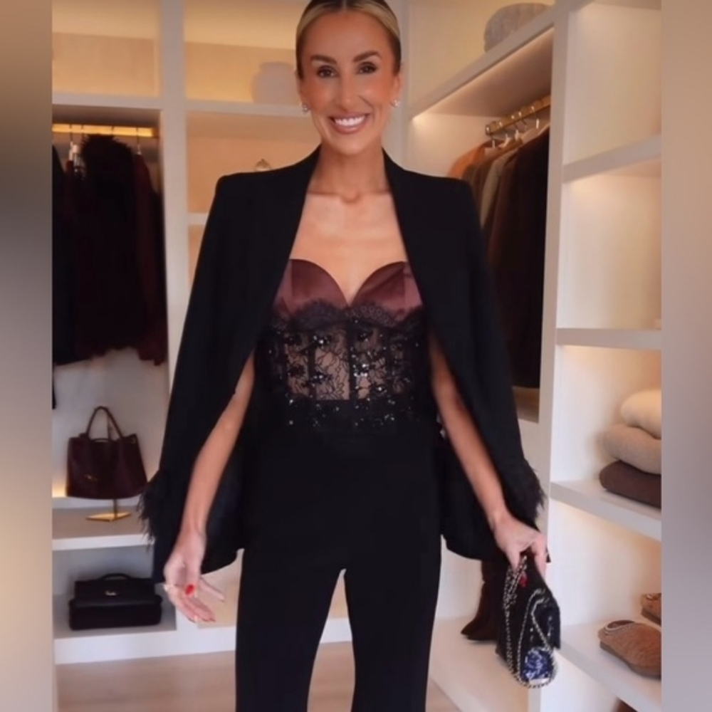 Zara SEQUIN LACE CORSET TOP - Picture 2 of 15